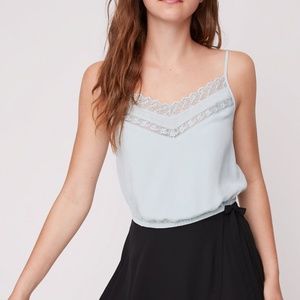 Aritzia Sunday best crop blue tank